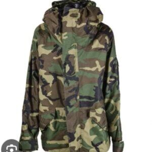 US Military Men's Parka Cold Weather GORETEX Camouflage Jacket Large Long